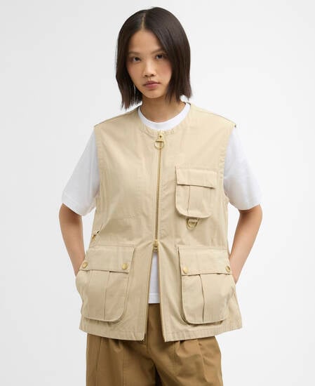 Gwen Gilet Pale Khaki / Dress