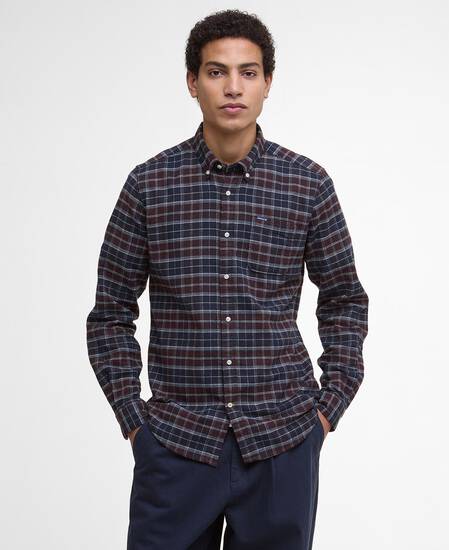 Haddington Tailored Tartan Shirt Midnight Oak Tartan