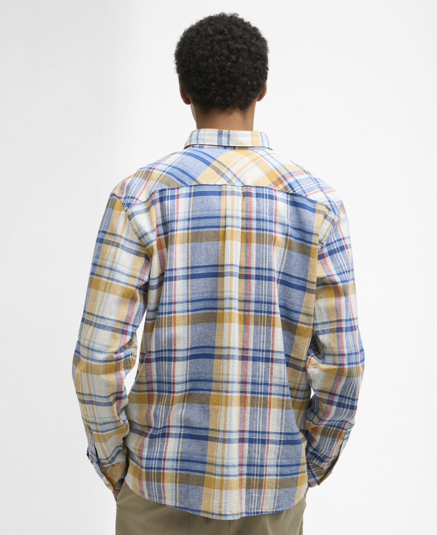 Holwick Checked Long-Sleeved Relaxed Shirt Blue