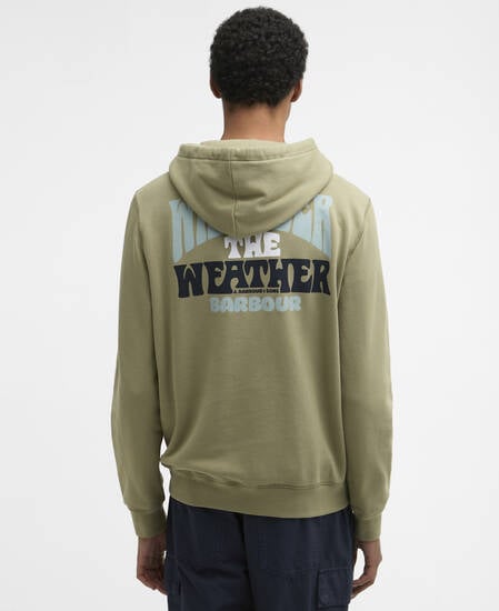 Hoodie Fields Bleached Olive