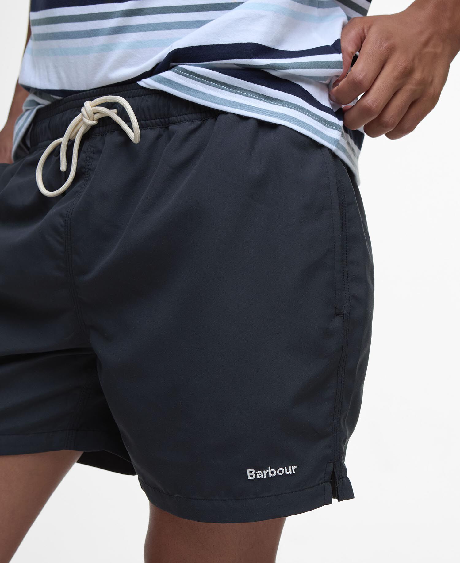 Staple Logo 7" Swim Shorts Classic Black