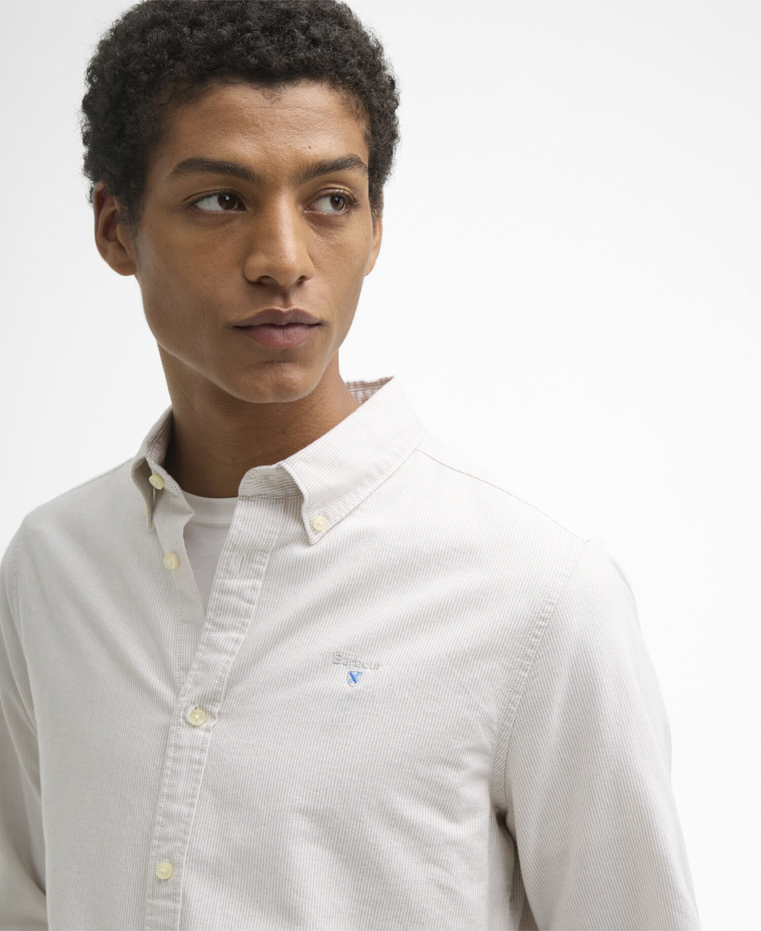 Hemd Striped Oxford Tailored Stone