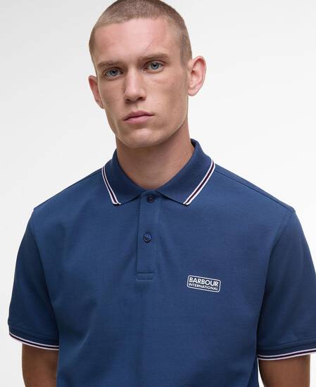 Evan Short-Sleeved Polo Shirt Insignia Blue