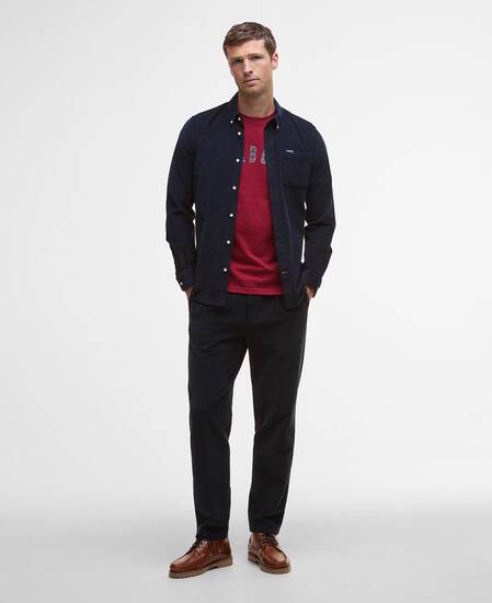 Ramsey Tailored Long-Sleeved Shirt Navy/Red Ramsey Tailored Long-Sleeved Shirt Navy/Red