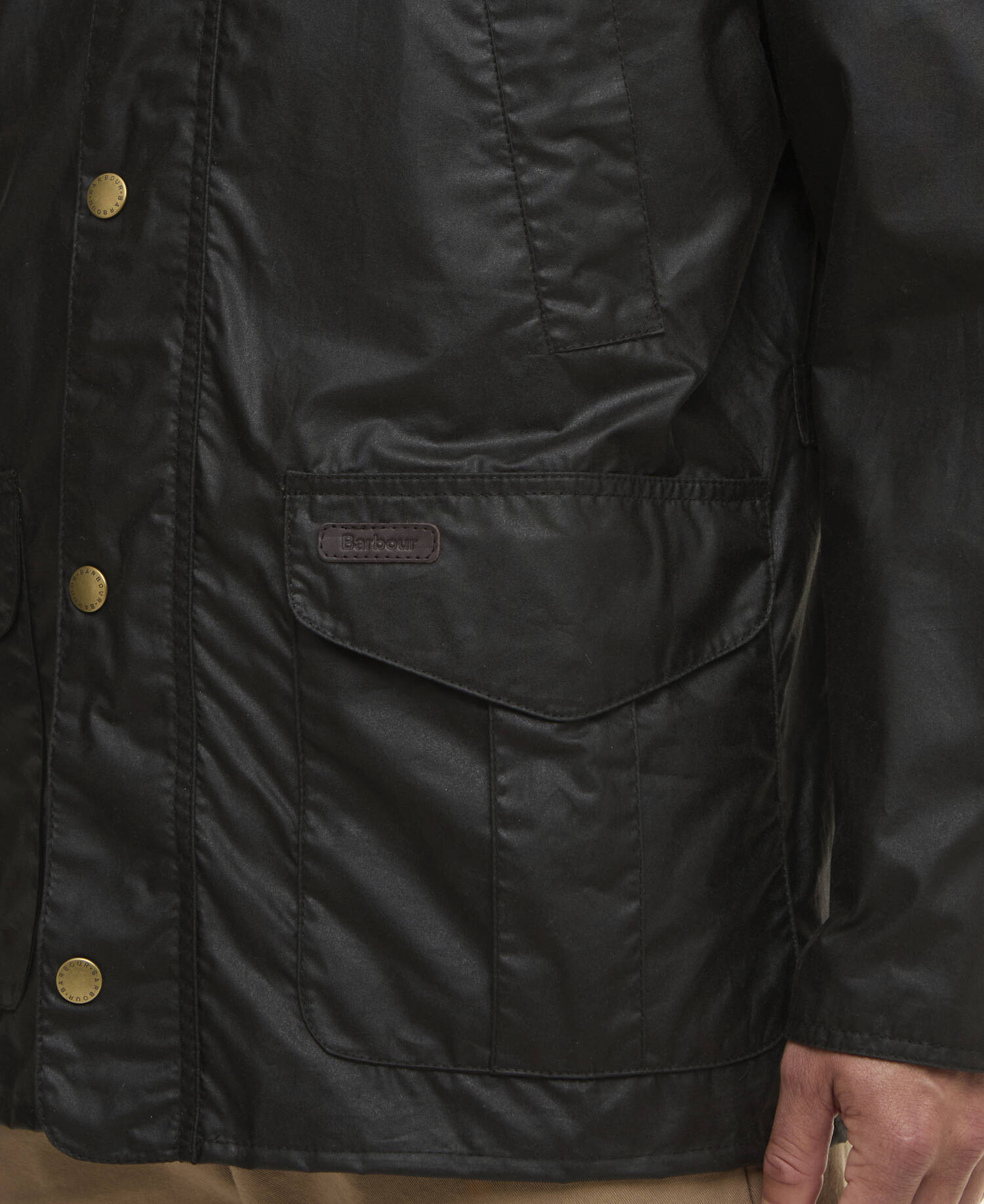 Lightweight Stratford Waxed Jacket Dark Olive image number 6