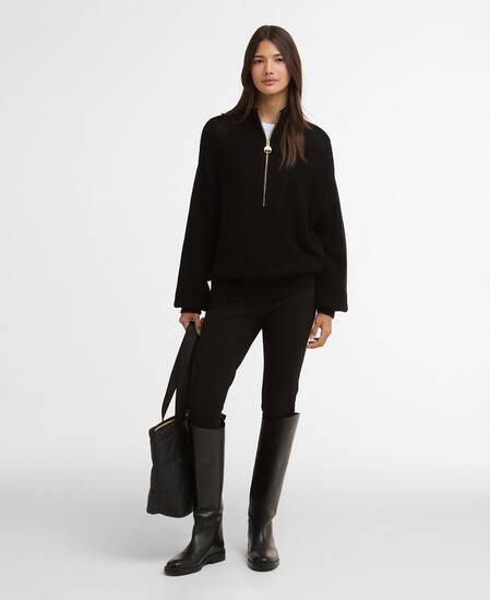 Rae Quarter-Zip Jumper Black