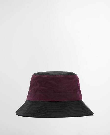 Brackley Waxed Bucket Hat Merlot/Black