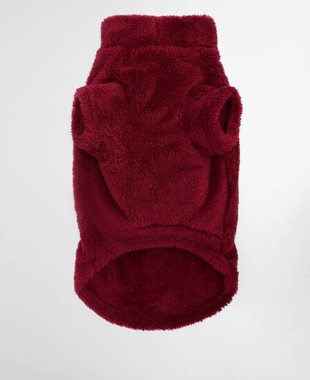 Brindle Fleece Dog Jumper Red