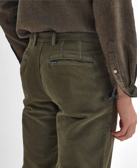 Moleskin Tailored Trousers Dark Olive