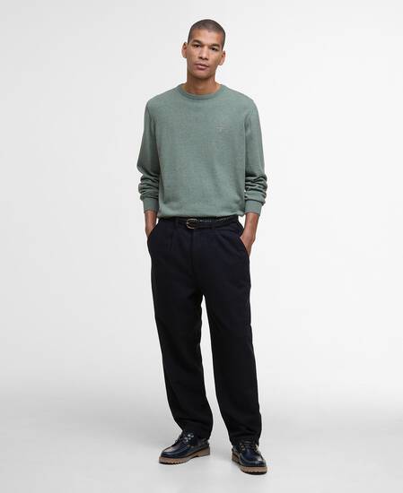 Pantaloni in misto lana dalla vestibilità comoda Navy Pantaloni in misto lana dalla vestibilità comoda Navy