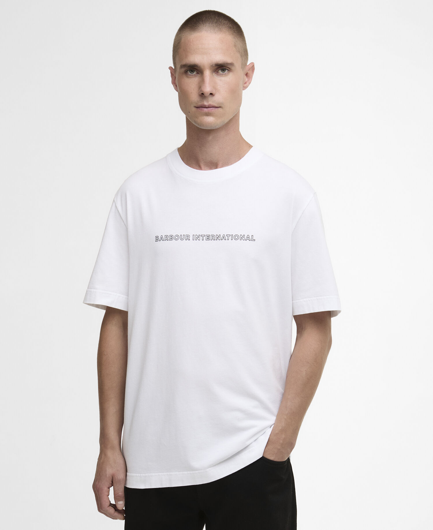 Outline Motor Graphic T-Shirt White