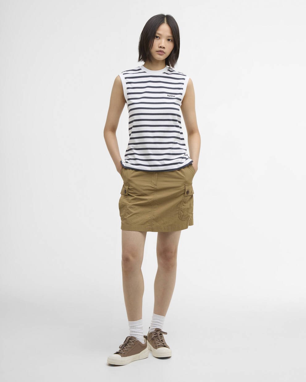 Debbie Striped Sleeveless Top