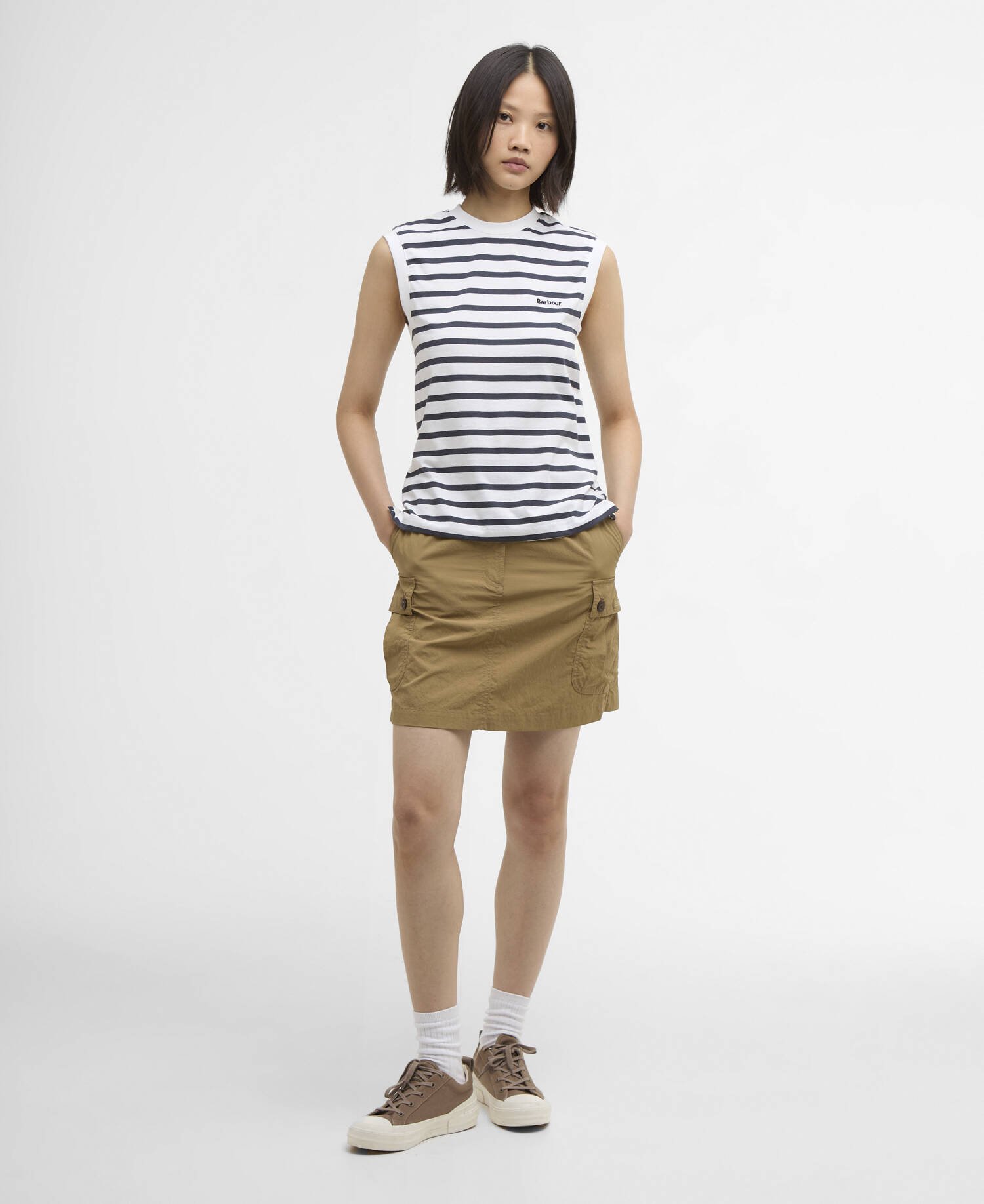 Debbie Striped Sleeveless Top image number 1