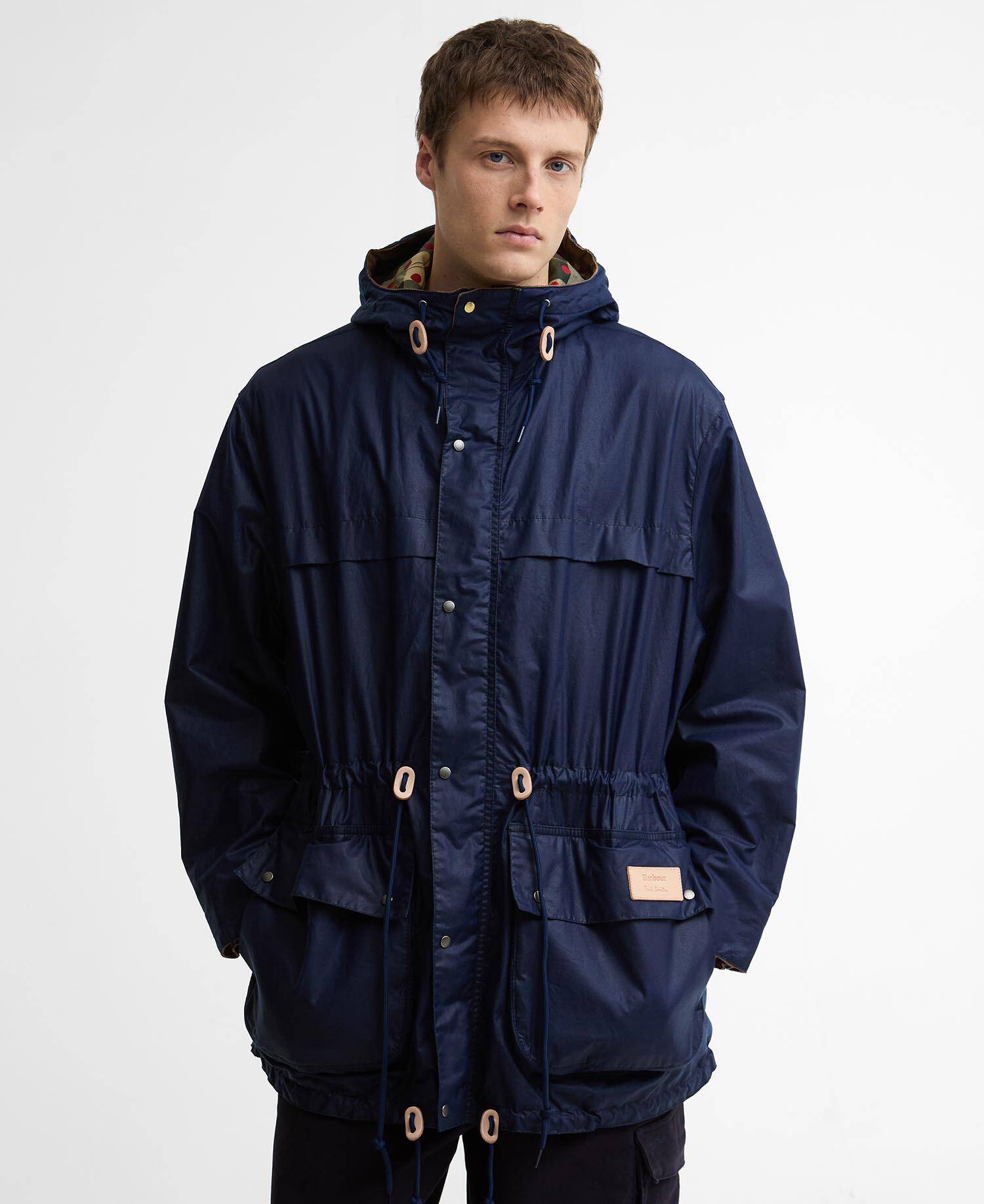 Paul Smith Loves Barbour Durham Waxed Jacket Regal Blue image number 0