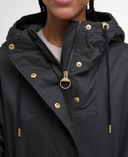 Dena Showerproof Jacket Black/Classic Tartan