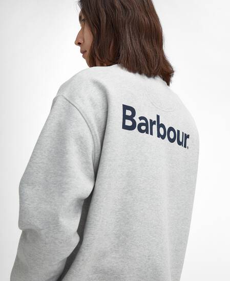 Brushed Nicholas Oversized Crew Neck Jumper Grey Marl