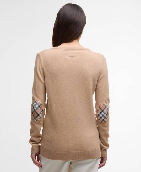 Felpa Pendle Crew Knit Pale Camel/Hessian