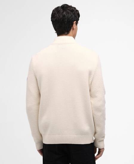 Maglione con collo a imbuto Enfield Whisper White