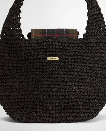 Lily Woven Tote Bag Black