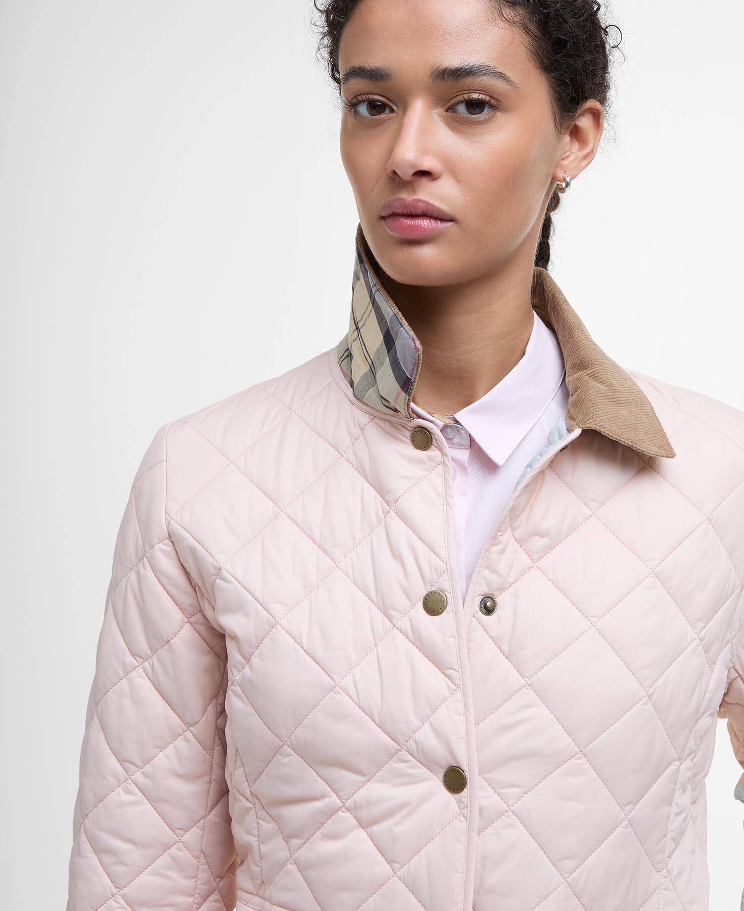 Deveron Quilted Jacket Primrose Pink/Ice White image number 3
