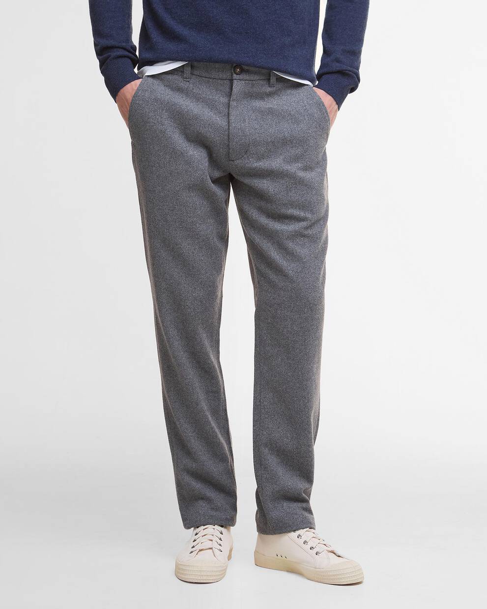Wool-Blend Tailored Trousers