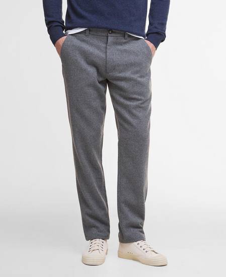 Pantaloni in misto lana dalla vestibilità leggermente aderente Grey Marl Pantaloni in misto lana dalla vestibilità leggermente aderente Grey Marl