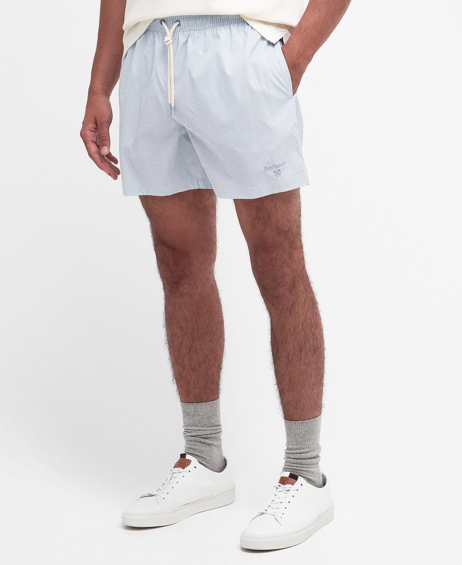 Somerset Pinstripe Swim Shorts Sky Blue
