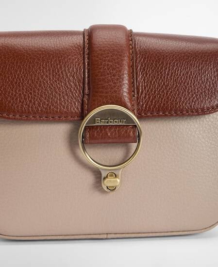Ledertasche Rosa Mini Pebbled Pink/Brown