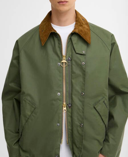 Transport Waxed Jacket Light Moss