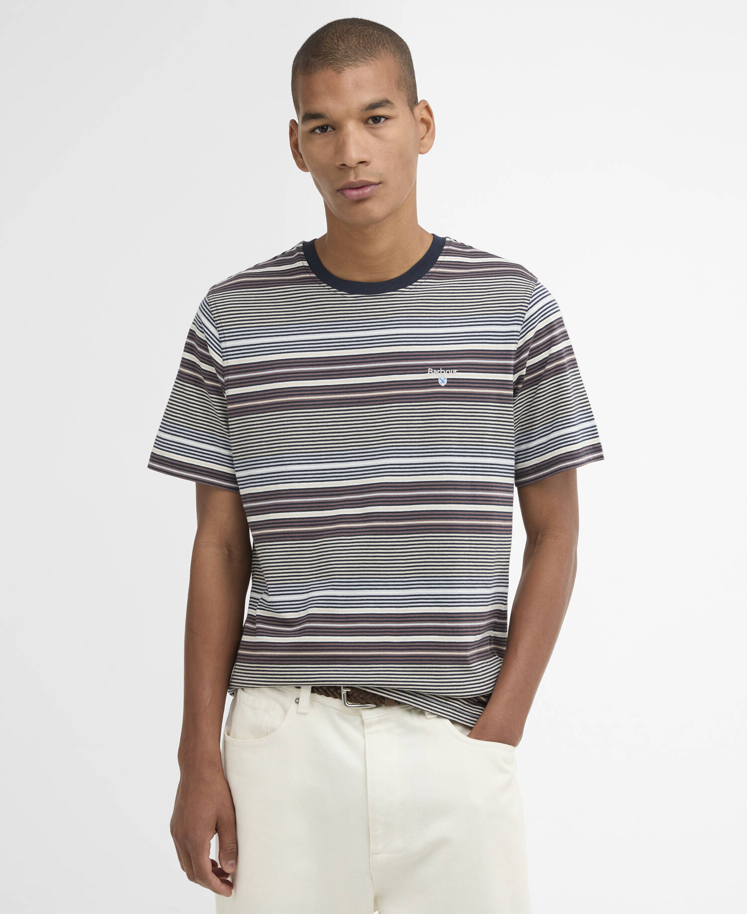 Steelrigg Stripe T-Shirt Navy image number 0