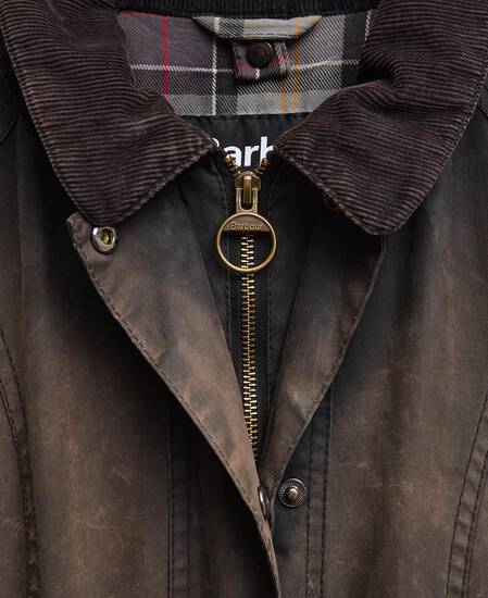 Barbour Re-Loved Beadnell Waxed Jacket - Size 12 Black