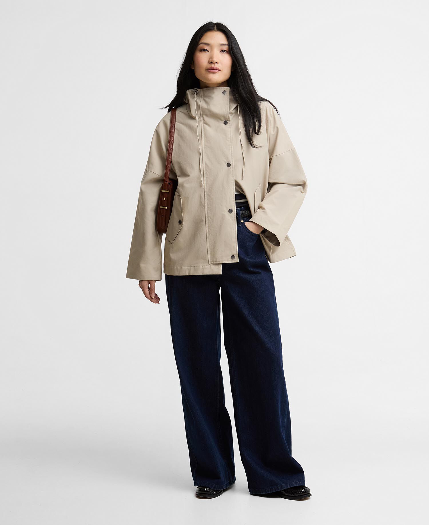 Jacke Kingswood Showerproof Light Sand/Navy Gingham