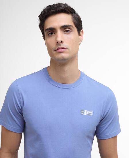 T-shirt con logo piccolo Manor Blue