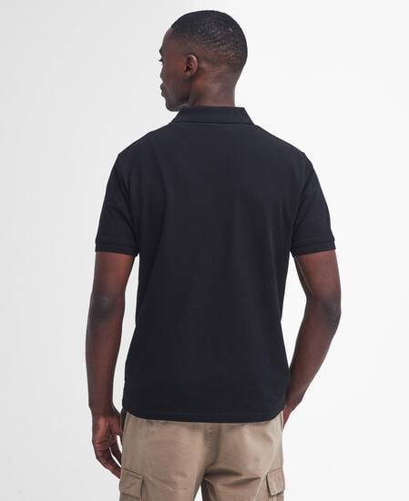 Essential Polo Shirt Black-Pewter