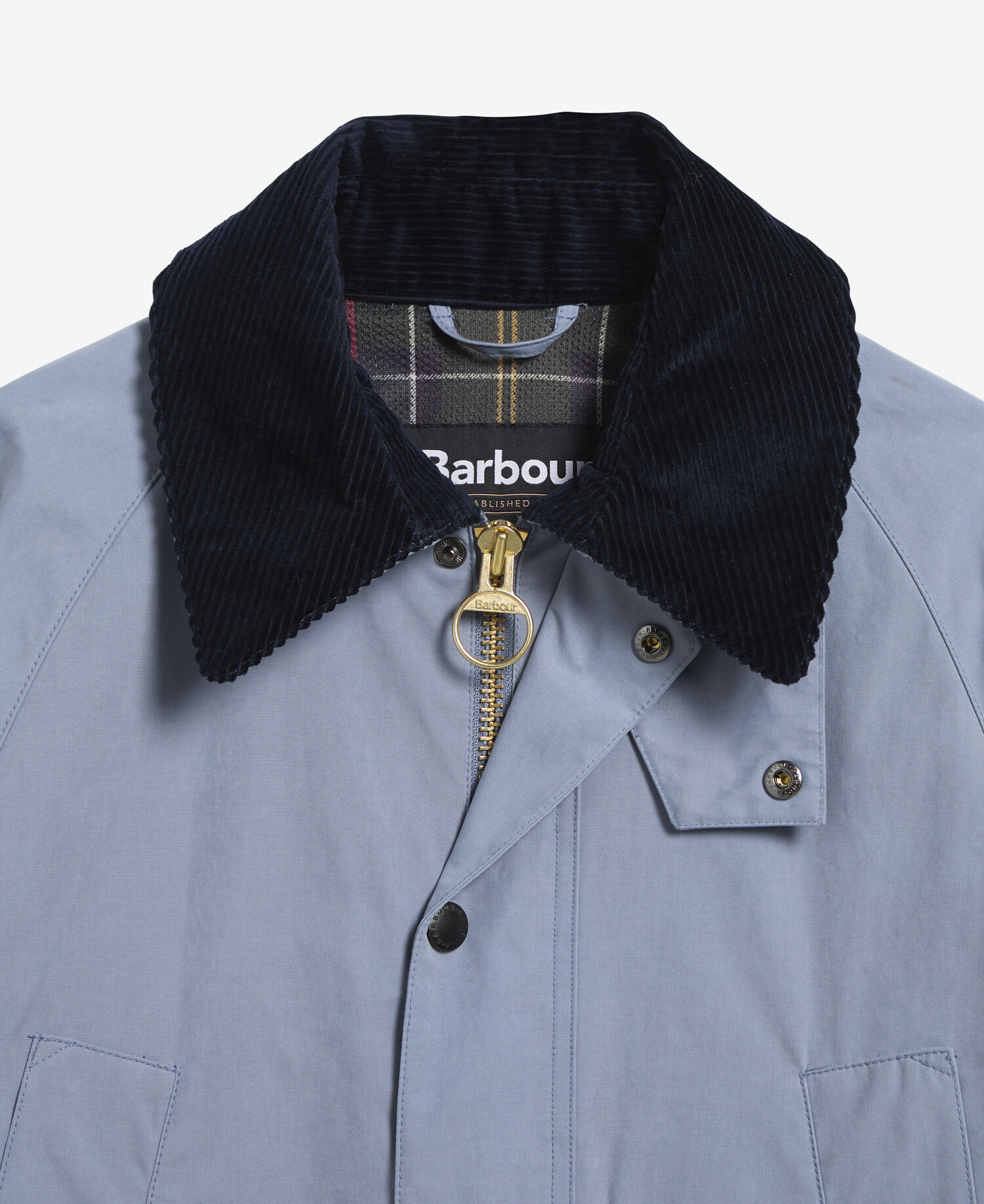 Peached Oversized Bedale Casual Jacket Washed Blue