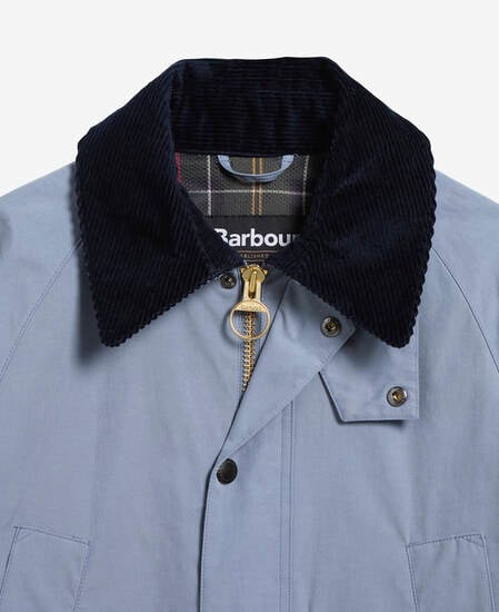 Peached Oversized Bedale Casual Jacket Washed Blue