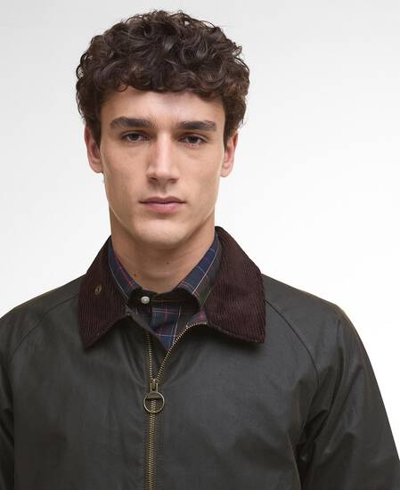 Bedale Short Waxed Jacket Olive