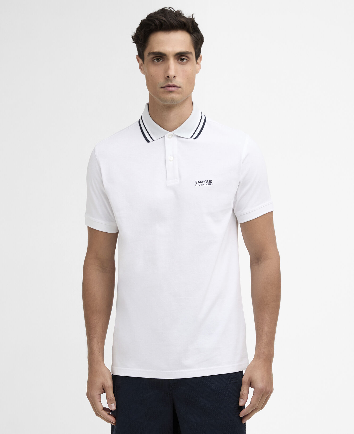 Poloshirt Burnwood Tipped White