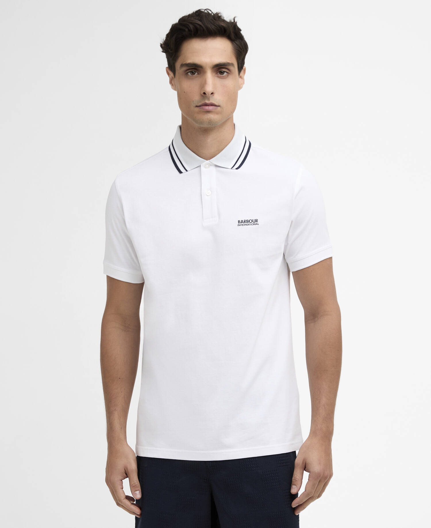Poloshirt Burnwood Tipped White image number 0