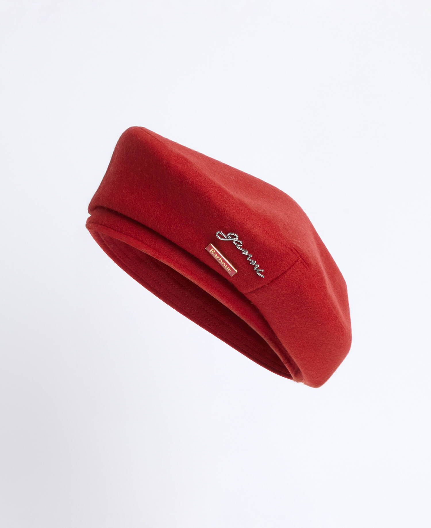 Barbour x GANNI Beret Red image number 2