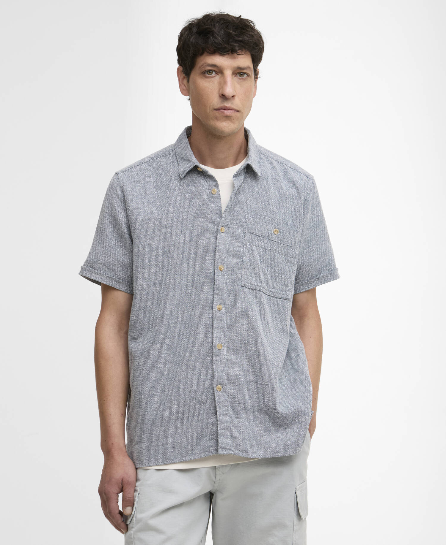 Firth Textured Short-Sleeved Relaxed Shirt image number 0
