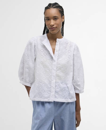 Layla Broderie Anglaise Shirt White