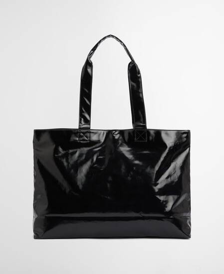 High Shine Tote Bag Black