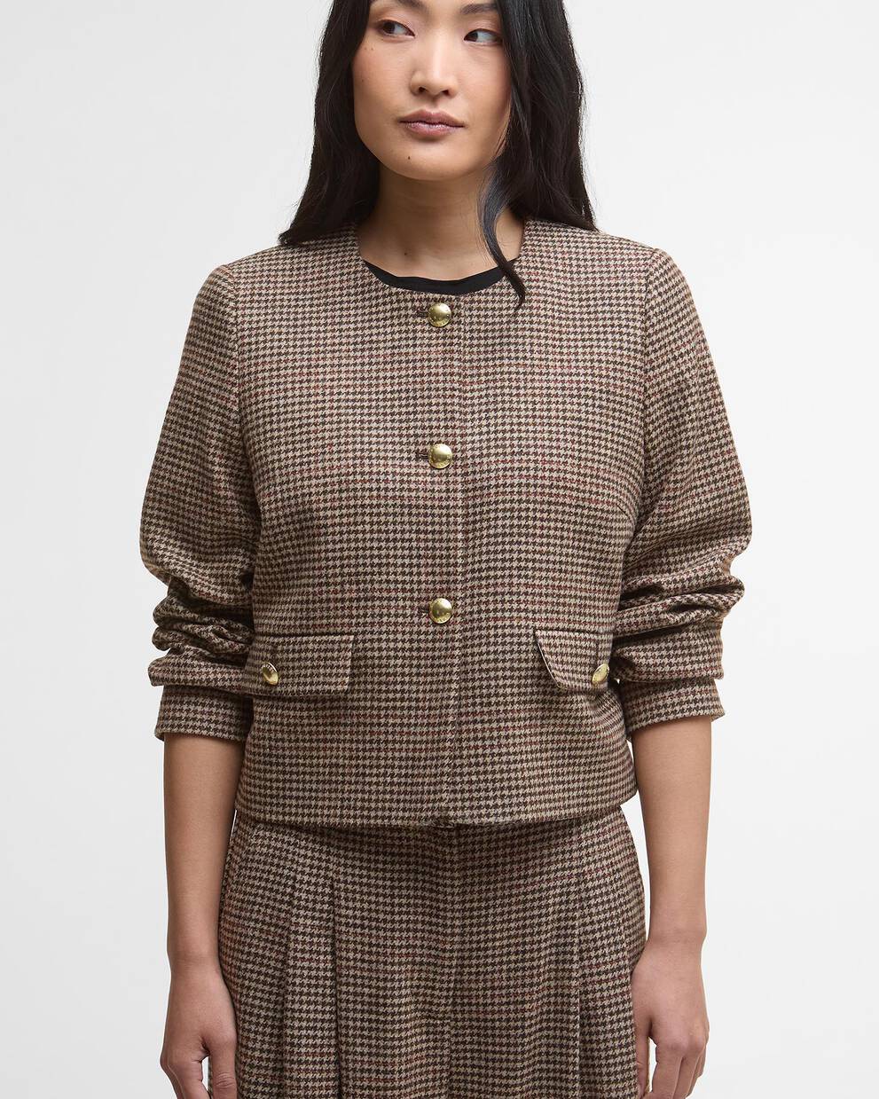 Corina Collarless Tailored Jacket