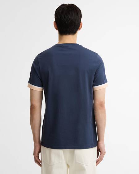 Deep Cuff Evan Tipped T-Shirt Oxford Navy