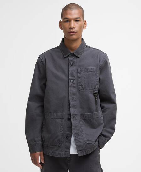 Bowland Garment Dyed Overshirt Black
