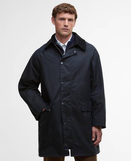 Country Waxed Mac Navy