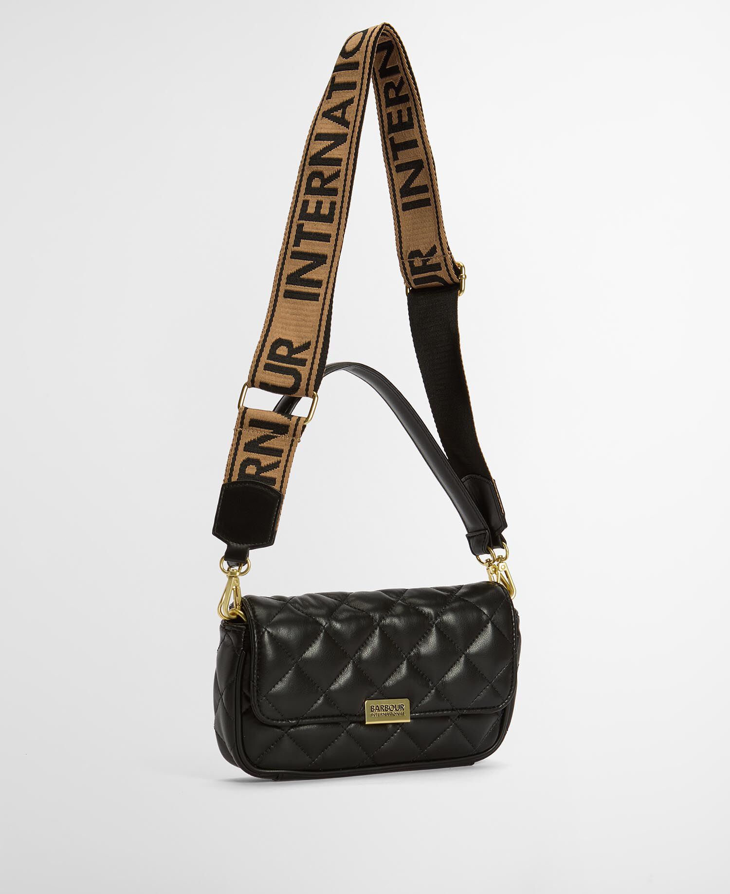 Soft Quilt Mini Soho Crossbody Bag Black