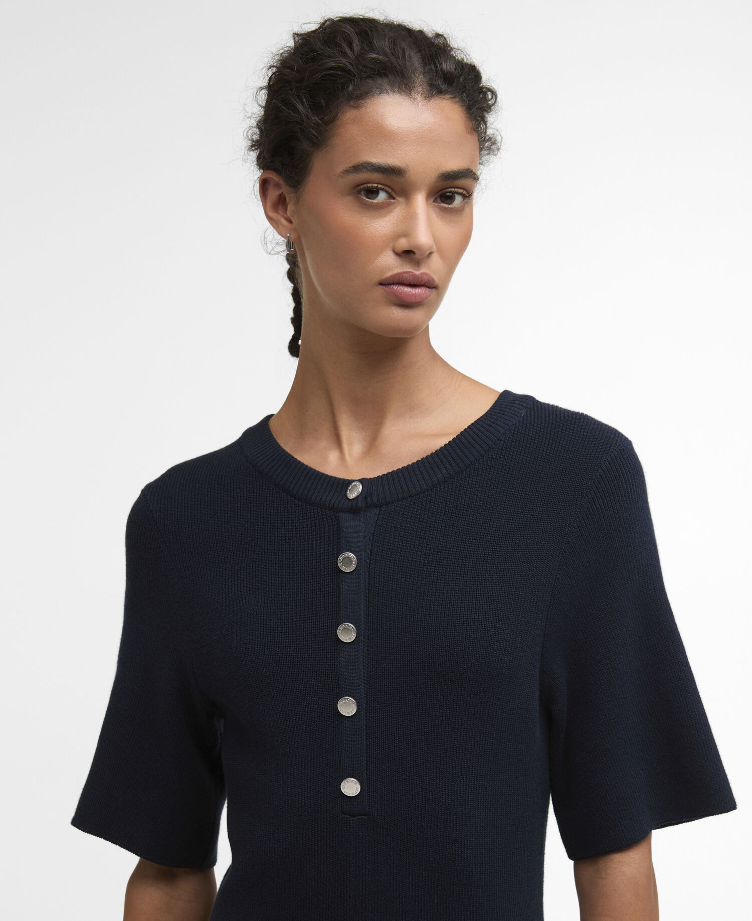 Camille Knitted Mini Dress Dark Navy