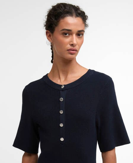 Camille Knitted Mini Dress Dark Navy